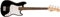 Squier by Fender Sonic Bronco Bass, Laurel-Griffbrett, Weißes Schlagbrett, Schwarz, Inklusive kostenloser virtueller Kurse auf Fender Play