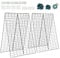 GiantexUK 2-Pack Garden Cucumber Trellis, 4x3FT A-Frame Plant Supports with Twist Tie, 8 Spiral Connectors, 12 Cable Ties, 16 Ground Stakes and 18 Clips, Outdoor Rustproof Vegetable Flowers Stand