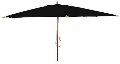Gecko Jardin Parasol droit 4x3 m noir Pegasia