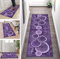 ZUZEKU Teppich Läufer Lang Flur rutschfest Waschbar 100x200cm Teppichläufer Flur Lila Modern Design Lang Meterware Korridor Tepiche Eingangsteppich Schmutzfangmatte FußmatteTeppich für Eingang