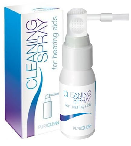 Pureclean Cleaning Spray (30ml) for Regular and Complete Cleaning of Hearing Systems, it Contains a Strong Earwax Removal Solution