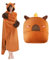 Mewaii Tragbare Decke mit Kapuze und Ärmeln im Capybara Design Kuscheldecke mit Handschuhen Weiche Flanell Sherpa Decke für Damen und Herren Ideal für Zuhause Reisen und Tierliebhaber