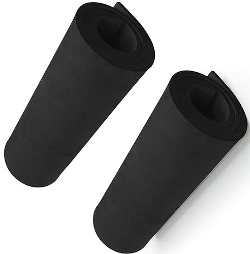 2-Pack Espuma EVA Negra, MEARCOOH Goma EVA 6mm de espesor EVA Foam Cosplay, 35.5 x 124.5cm alta densidad 86kg/m3 Rollo Goma EVA para Costume Proyecto DIY (2PCS 6mm Negro)