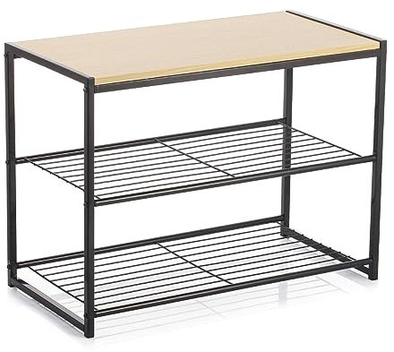 VINTHERA Moa Meuble d'appoint en Acier et Bois, 60 x 30 x 44,5 cm