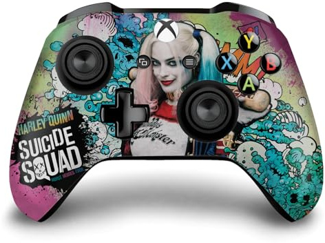 Head Case Designs Offizielle Suicide Squad 2016 Harley Quinn Plakat Graphics Vinyl Haut Gaming Aufkleber Abziehbild Abdeckung kompatibel mit Xbox One S/X Controller