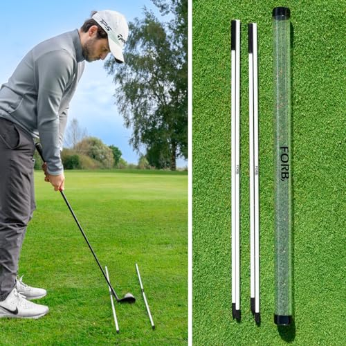 FORB Bâtons d'Alignement de Coup de Golf - Paire de Bâtons d'Alignement | Accessoires de Golf en Fibre de Verre Durable