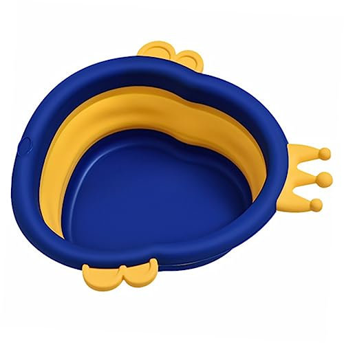 Toyvian 1stück Tragbarer Gesichtswaschbecken Faltbarer Cartoon-waschtisch Für Kleinkinder Badewanne Für Neugeborene Für Blau
