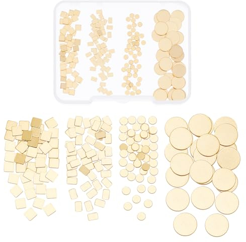 AHANDMAKER 200 Stück Vergoldetes Lot, Goldchip, Lot, Schmuck, Vorgeschnittene Chips, 4 Stil Schmuck-Lötchips, Sterling-Gold-Lötchips, Einfaches Löten Für Die Schmuckherstellung Und Reparatur
