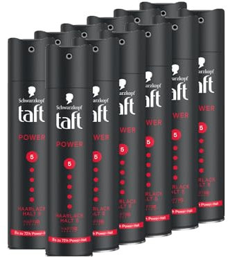 TAFT Schwarzkopf Haarlack Power (12x 250 ml), Haltegrad 5 Haarstyling, Haarspray für alle Haartypen, bis zu 72 Stunden starker Halt, vegane Formel*