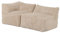 Icon Tetra Modular Sofa für Erwachsene, Beige, Flauschiger Kunstpelzstoff, 2 Sitzer Ecksofa, Bequemer Bean Bag Sofa mit Füllung, Relaxsessel, Lounge, Wohnzimmer Möbel