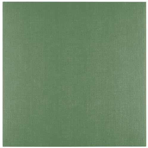 Florence Tonkarton 30,5 x 30,5 cm - 10 St. mit Leinen Struktur Pine (Grün) 250 g - Scrapbooking Bedarf und Bastelpapier für Kartenbasteln, Scrapbooking und Journaling - Reißfest Buntpapier