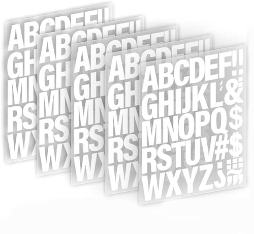 AOEVUIR 5 Pcs Buchstaben Aufbügeln Eisen auf Vinyl-Buchstaben für Kleidung Heat Transfer Buchstaben mit A-Z PU-Alphabete Aufkleber Bügelbuchstaben für Textilien Kleidung TShirt Druck DIY