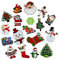 18 Stück Weihnachten Patches zum Aufbügeln Kinder Erwachsene, Weihnachtsmann Flicken zum Aufbügeln, Bestickte Aufnäher, Bügelbilder für Hut Jeans Jacken Rucksäcke, DIY-Zubehör