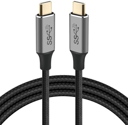 AXFEE 2M USB C to USB C Charger Cable, 100W 5A Fast Charge, 20Gbps Data Transfer, Compatible with iPhone 15 Pro Max/Plus, Samsung Galaxy S23/S22 Ultra