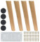 Luabue 4 Piezas Patas para Muebles Madera 30cm Patas de Madera para Muebles con Placa de Montaje y Tornillos Patas de Muebles para Sofá Mesa de Té Armario Mesas y Sillas