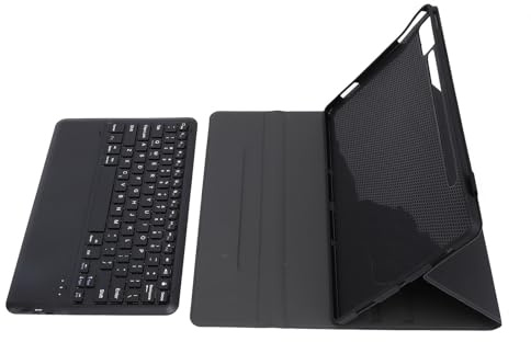 VBESTLIFE Tablet-Hülle Tastatur-Set für Tab P12, Magnetische Tastaturhülle mit Stifthalter, Abnehmbar, Bluetooth, Wiederaufladbare Tastatur, für Tab P12 2023 12,7 Zoll (Black)