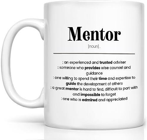 Tasses À Café Mentor Boss Funny Definition Mentor, Funny for Boss Lady Women Coworker, Managers, Mom, Mentor - Inspirational, White Tasse À Thé Rétro Tasse Café Tasse Personnalisable pour 330ML