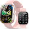 taopodo Smartwatch Herren Damen, 1.91 HD Fitnessuhr mit Telefonfunktion, 115+Sportmodi Wasserdicht Sportuhr, Fitness Tracker mit Schrittzähler Pulsmesser Schlafmonitor Smart Watch für Android iOS