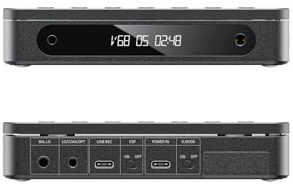 FiiO DM13 - Lettore CD stereo Bluetooth portatile multifunzione con batteria a lunga durata, supporta USB Ripping, uscite ottiche/coassiali/3,5 mm/4,4 mm (Bluetooth nero)