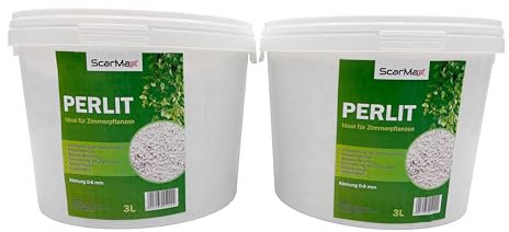 ScarMaxx - Perlite per Piante 6L, Perlite da Giardino Granulometria 0-6 mm, Migliora il Drenaggio dell'Acqua, Perlite Espansa, Utilizzata per Ritenzione Idrica, Radicazione o Coltivazione