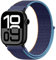 Faliogo Nylon Armband Kompatibel mit Apple Watch Armband 44mm 45mm 46mm 42mm(Series 3/2/1) 49mm, Verstellbare Solo Loop Sportarmband für iWatch Series 10 9 8 7 6 5 4 3 2 1 SE Ultra, Blau