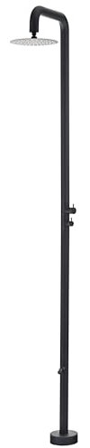 Mice - Columna de Ducha Exterior, Ideal para Jardines, Piscinas, SPA Fabricada en Acero Inoxidable S316, Monofluido, Agua Fria Color Negro Mate