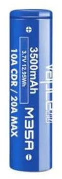 Vapcell M35A Battery 3500mAh 20a Rechargeable 1 x Batteries Flat Top High Drain Inc Plastic Case for Sub Ohm Devices (Single)