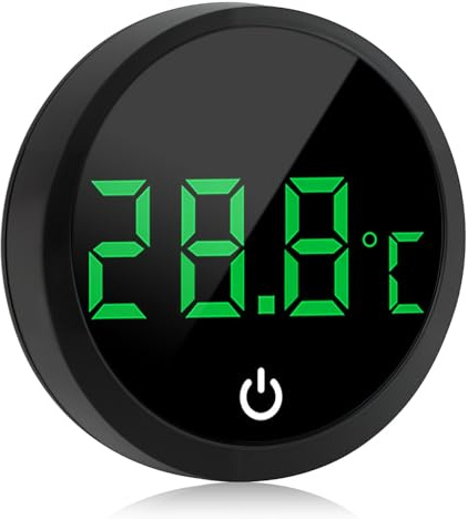 Termómetro De Acuario Digital Inalámbrico Táctil, Pantalla LED Táctil Con Sensor Preciso Termómetro Adhesivo Para Acuario De Peces, Tortugas, Ajolote En Agua Dulce Y Agua De Mar
