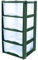 Neat. 4 Plastic Storage Drawers, Space-Saving Draws for Office & Home, Drawers Storage Unit - Durable Storage Draws - Storage Drawers Unit - H80cm x L39cm x W39cm -Dark Green