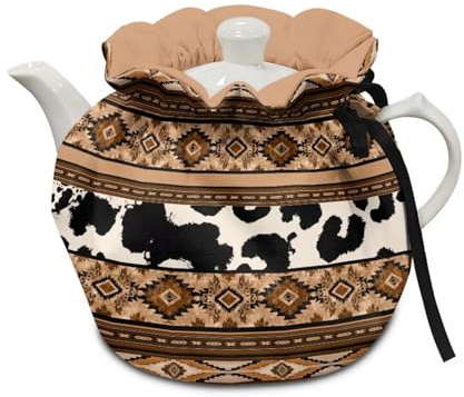 Buxolandt Tribal Tea Cosy for Teapots | Heat-Resistant Insulator for 2-4 Cup Teapots,Washable Polyester Canvas & Cotton Lining for Garden Parties & British Afternoon Tea