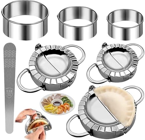 Ravioli Former,7 Stück Edelstahl Knödel Ravioliformer Set,Teigtaschenformer, Ravioli Aussteche, Zur Herstellung Von Ravioli Piroggen