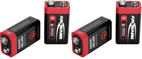 2 ANSMANN Alkaline longlife Rauchmelder 9V Block Batterien - Premium Qualität für höhere Leistung, 9V Batterie ideal für Feuermelder, Bewegungsmelder, Alarmanlagen & Kohlenmonoxid Warnmelder