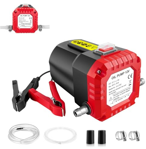 Öl Extraktor Pumpe 12V 60W, Elektroauto Öl Extraktor Pumpe für Transfer Fluid Motor Vakuum + Schlauch, tragbare Öl Saugpumpe für Motorrad Auto