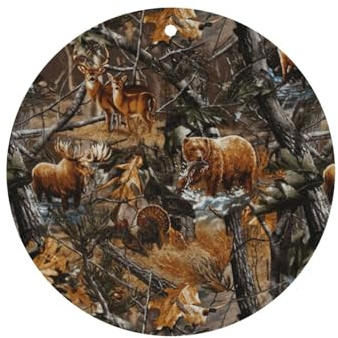 Auto-Lufterfrischer Jagd, Hirsch, Bär, Elch, rund, Karten-Set, Lavendelduft, Hängelufterfrischer, 10/24 Stück