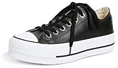 Converse Damen Chuck Taylor All Star Lift CLEAN Sneakers, Schwarz (Black/Black/White 001), 42 EU