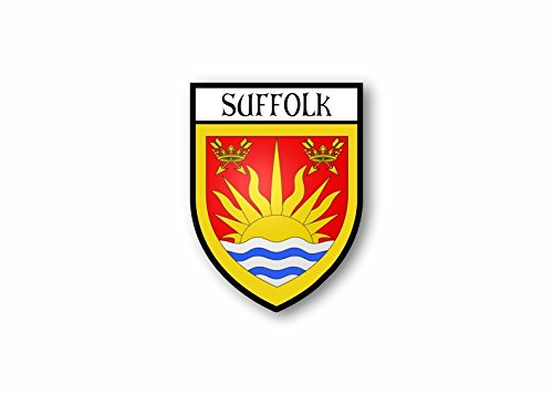 Sticker county shield car vinyl souvenir decal flag caravan crest suffolk