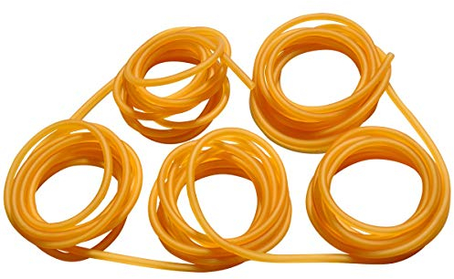 GM&BW 10m, 2X5mm Slingshot Bands-Elastic Natural Latex Tube with Ultimate Elongation of 700% - Accessories for Making Professional Hunting Catapult or Slingshot for Kids Competition