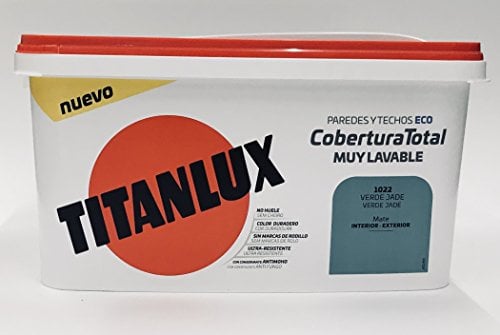 TITANLUX Cobertura Total pintura para paredes, Verde Jade, 4 L
