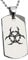 Tioneer Stainless Steel Barbed Wire Biohazard Symbol Engraved Dog Tag Pendant Necklace