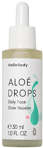 HelloBody ALOÉ DROPS (30 ml) – Serum visage pour les peaux normales et déshydratées – Serum hydratant visage quotidien