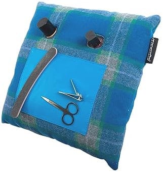 Manicure Cushion Nail Pillow CRAGGI Blue Tweed Nail Manicure Pillow Hand Rest