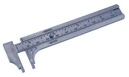 sourcing map Messschieber 10cm 4 Zoll Metrisch Mini Doppel Skala Kunststoff Lineal Messwerkzeug