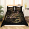 Golden Scorpion Bettbezug Exotisch Stammes Retro Thema Luxus Bettwäsche Set für Erwachsene Frauen Männer Gotisch Stil Licht Tröster Bezug Set Schwarz Gold Mandala Dekor Jahrgang Bettbezug, 135x200