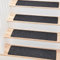 MBIGM 15er Set Stufenmatten 20 cm X 65 cm Treppenteppich Selbstklebend Sicherheit Stufenteppich für Kinder, Älteste und Haustiere, Schwarz
