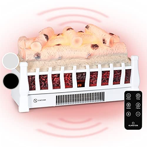 Klarstein Elektrokamin, Elektro Heizungen für Wohnzimmer & Innenräume, Elektrischer Kamin mit LED Flammen, Kamin mit App-Control, Heizlüfter mit Timer, Einstellbarer Thermostat, Heizung 1800 W