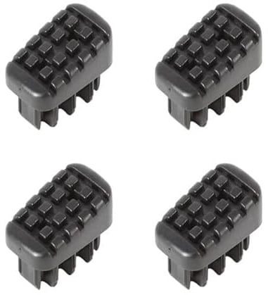 Hailo Foot Set for Household Ladders L20, L40, L50 and L60, 4 Pieces, Support & Climbing Bar 35 x 20 mm, Black, 9915-711