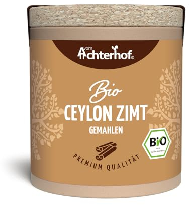 Ceylon Zimt Bio gemahlen 53g | fein gemahlener Ceylon-Zimt in hoher Bio-Qualität | für süße & herzhafte Speisen | vom Achterhof