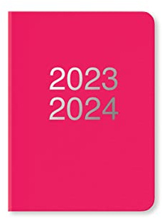 Letts Academisch Dazzle A6 Tag pro Seite mit Terminen multilanguage Pink 23/24