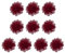 PATIKIL 10Stk 2.8 Chiffon Blumen Netz Stoff Blumen Nähen Gewebe Ornamente Stirnband Verzierungen für Heimwerker Handwerk Hochzeit Dekor Burgundisch