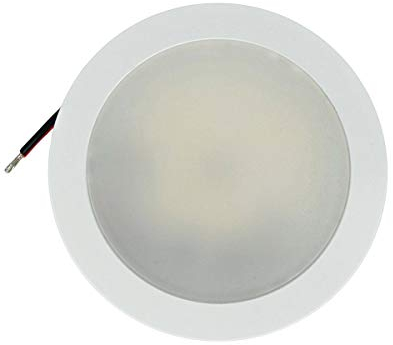 LEDLUX Mini-LED-Einbaustrahler, rund, 5 W AC/DC 12 V DC 24 V, Bohrung 60 mm, dimmbar PWM (Weiß, 6000 K)